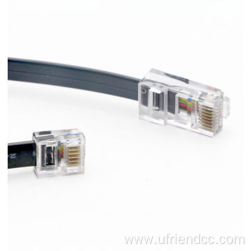 Flat 4Cores RJ45 To RJ11 Cable Telephone